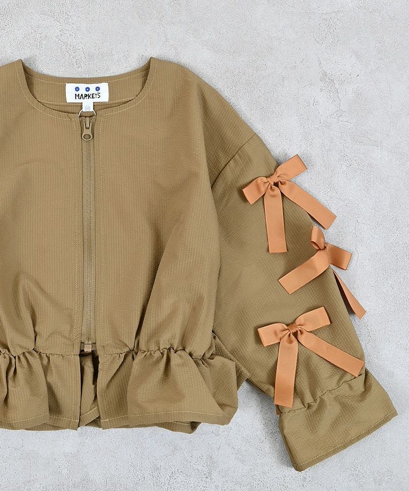 リボンいっぱいペプラムブルゾン ｜ アウター・ジャケット ｜ 子供服の