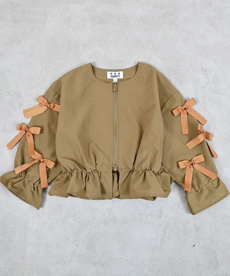 リボンいっぱいペプラムブルゾン ｜ アウター・ジャケット ｜ 子供服の