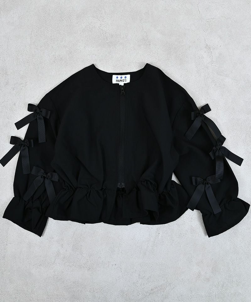 リボンいっぱいペプラムブルゾン ｜ アウター・ジャケット ｜ 子供服の