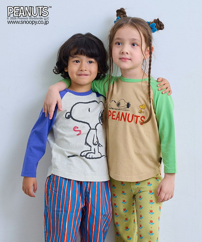 TIME SALE】【別注】スヌーピーラグランロンT ｜ トップス ｜ 子供服の