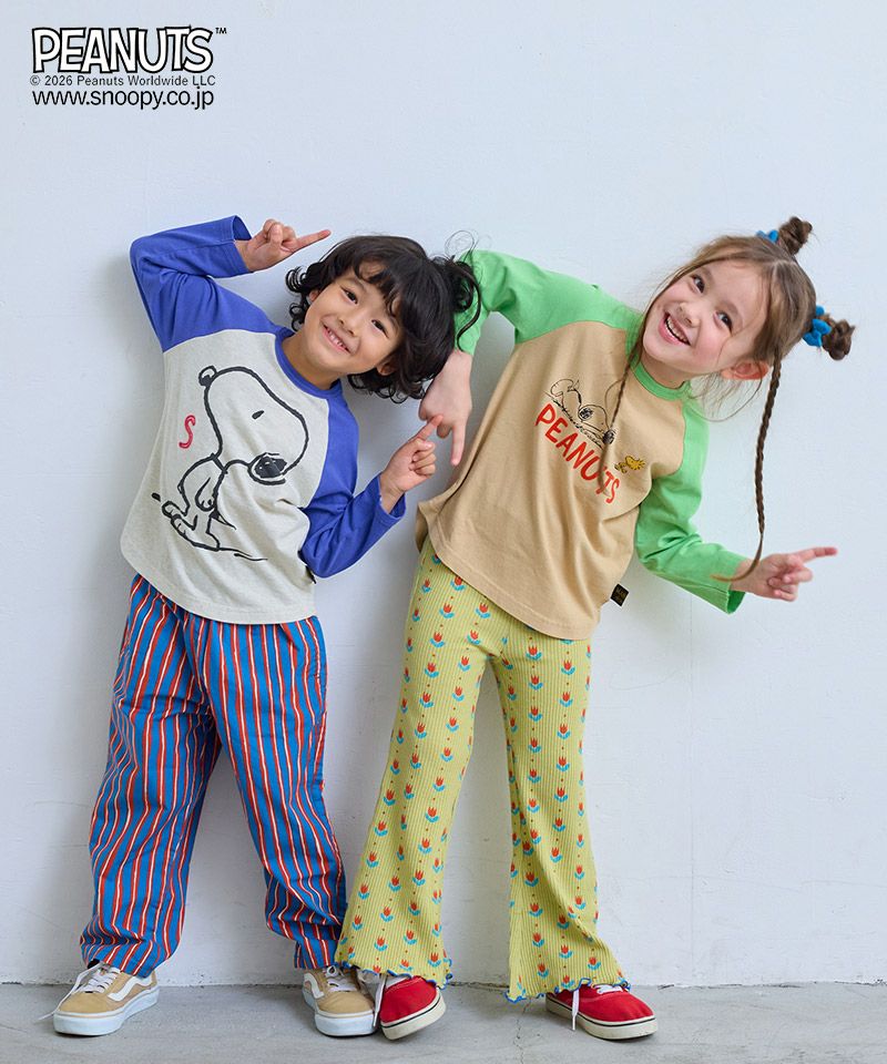 TIME SALE】【別注】スヌーピーラグランロンT ｜ トップス ｜ 子供服の
