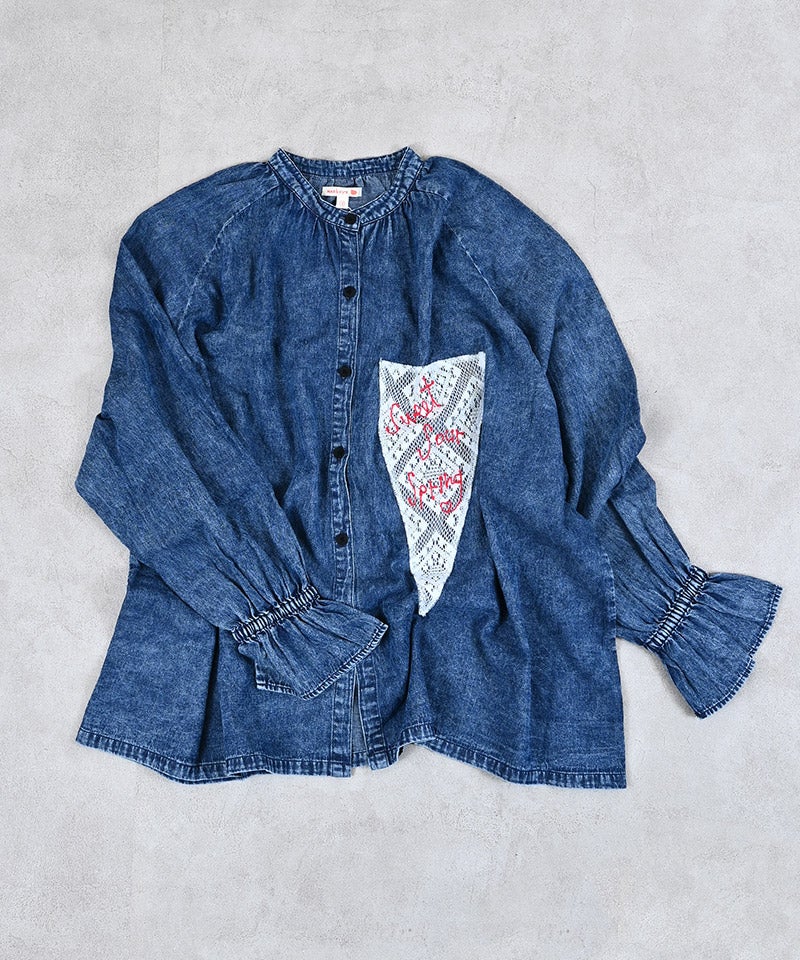 レースポイントデニムブラウス / 大人サイズ | トップス | 子供服の レースポイントデニムブラウス / 大人サイズ | トップス | 子供服の
