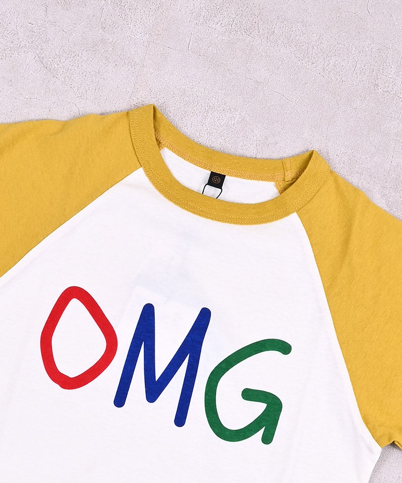 TIME SALE】【防汚加工】ラグランスラングTシャツ ｜ トップス ｜ 子供