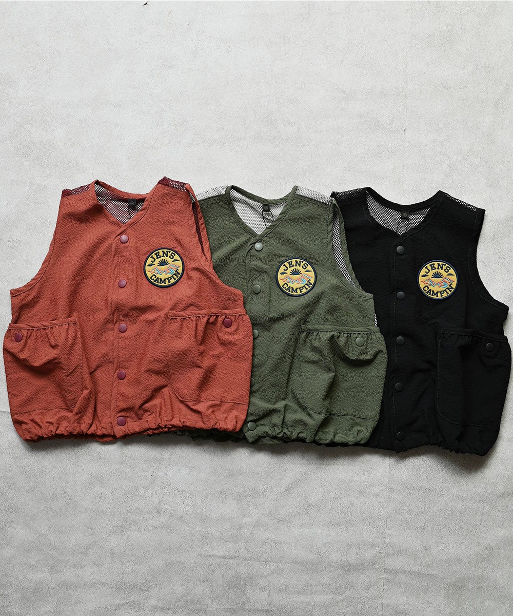 【美品/最終値下げ】デバイスワークス　キャンプベスト　ベージュ親子2枚セット Deviseworks Camp