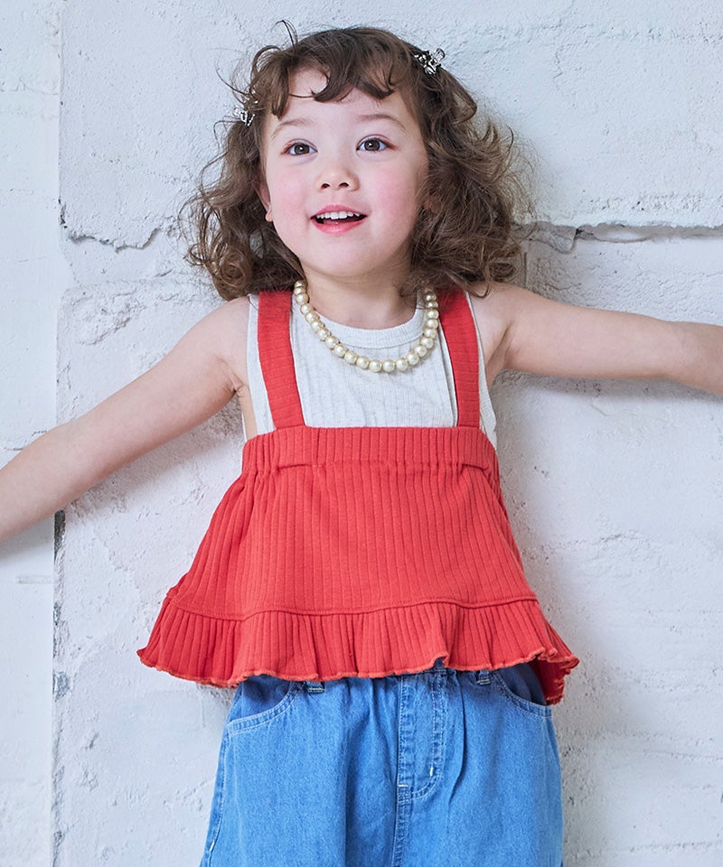 親子お揃い】フリルリブビスチェ ｜ トップス ｜ 子供服のセレクト