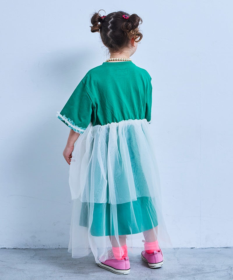 チュールドッキングワンピース ｜ ワンピース ｜ 子供服のセレクト