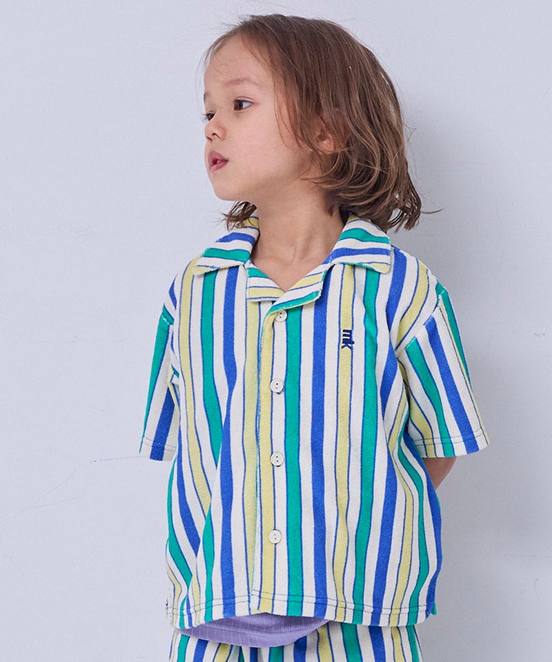パイルマルチストライプ半袖シャツ ｜ トップス ｜ 子供服のセレクト