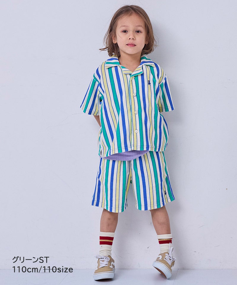 パイルマルチストライプ半袖シャツ ｜ トップス ｜ 子供服のセレクト