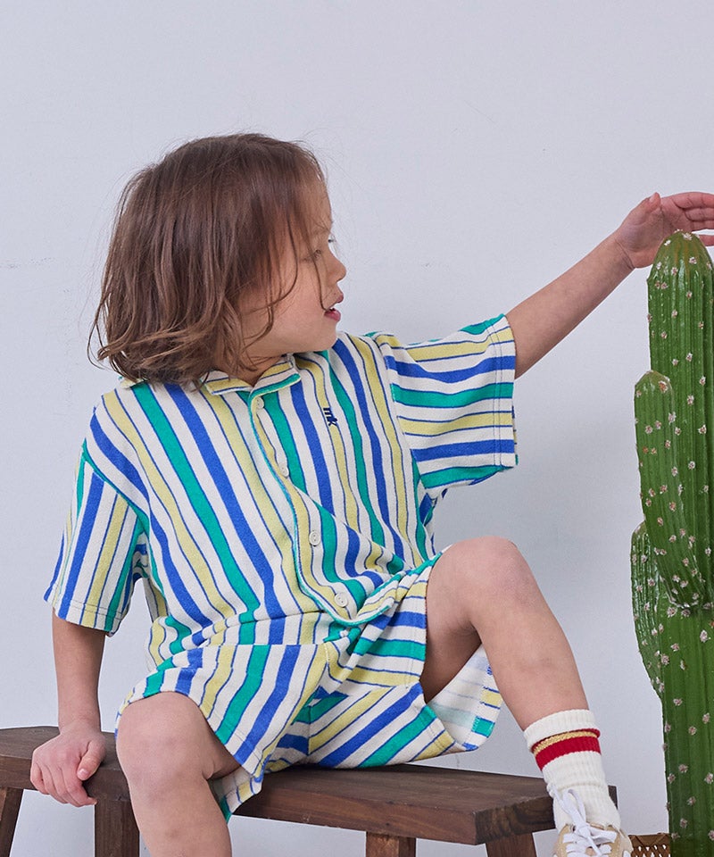 パイルマルチストライプ半袖シャツ ｜ トップス ｜ 子供服のセレクト