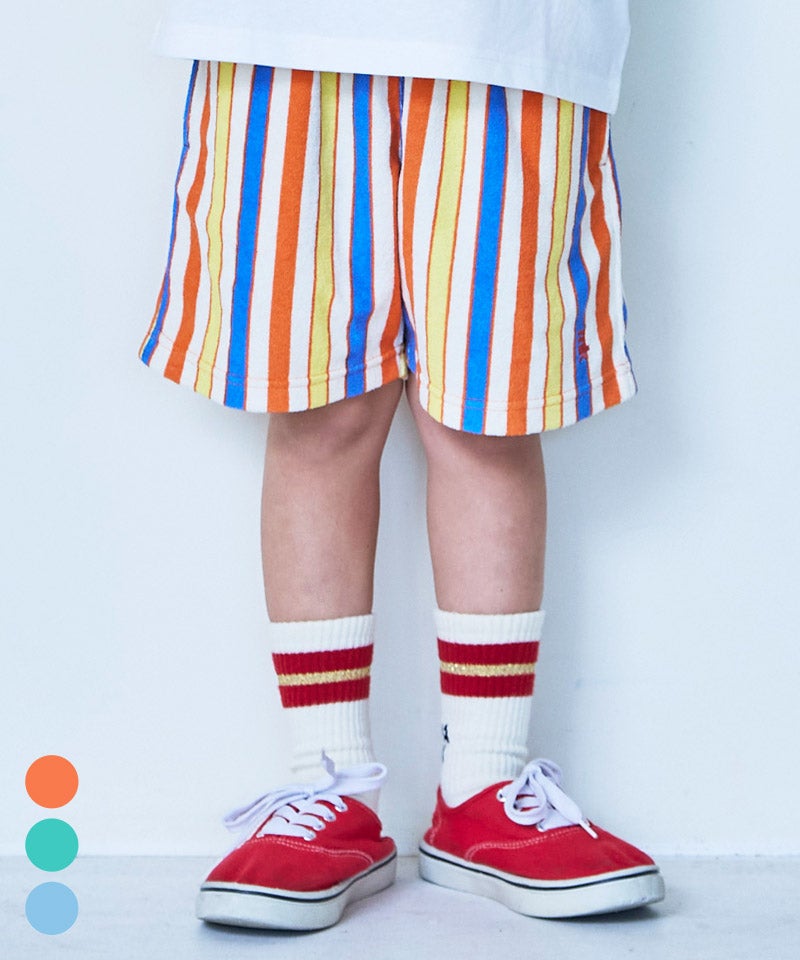 パイルマルチストライプショートパンツ ｜ ボトムス ｜ 子供服の