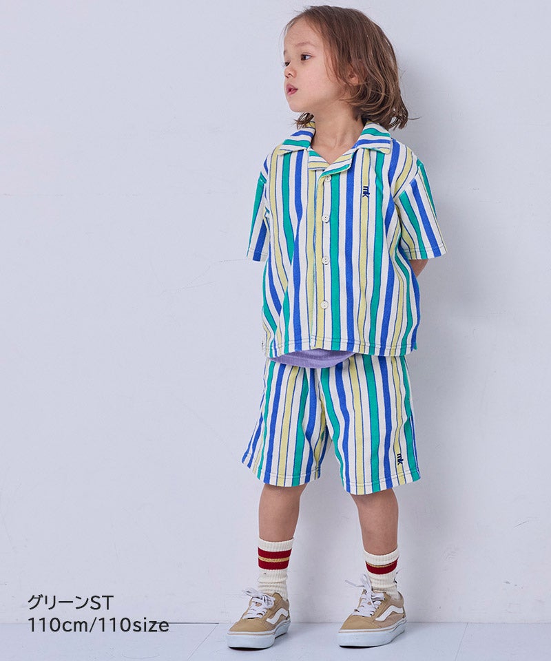 男子110〜120㎝夏服人気ブランド美品多数　マーキーズ、green label パイルマルチストライプショートパンツ ｜ ボトムス ｜ 子供服の