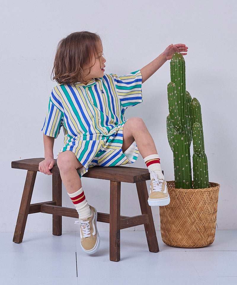 男子110〜120㎝夏服人気ブランド美品多数　マーキーズ、green label パイルマルチストライプショートパンツ ｜ ボトムス ｜ 子供服の