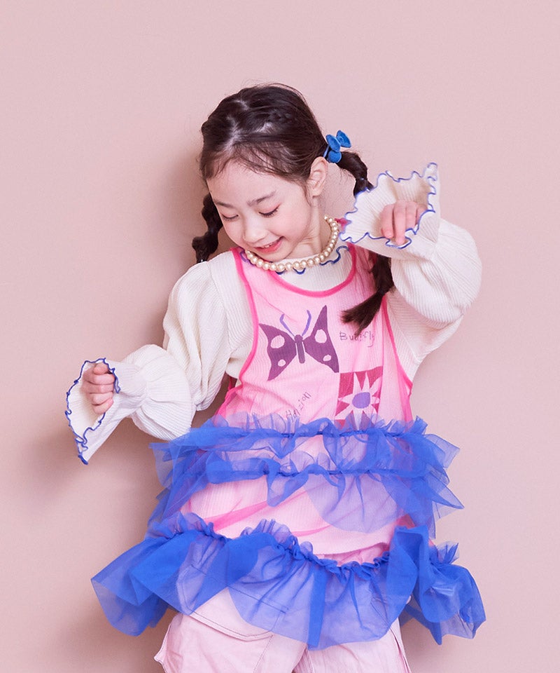 親子お揃い】チュールバイカラーワンピース ｜ ワンピース ｜ 子供服の