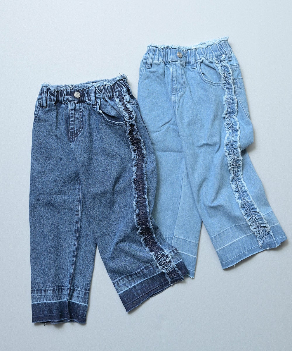 親子お揃い】デニムサイドフリルバギーパンツ ｜ ボトムス ｜ 子供服の