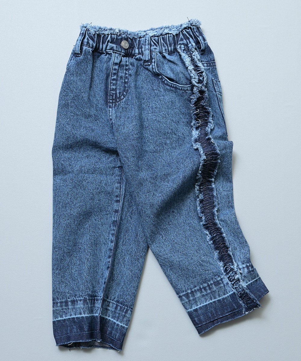 親子お揃い】デニムサイドフリルバギーパンツ ｜ ボトムス ｜ 子供服の