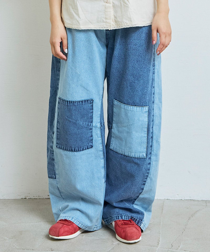親子お揃い】パッチデニムパンツ / 大人サイズ ｜ ボトムス ｜ 子供服