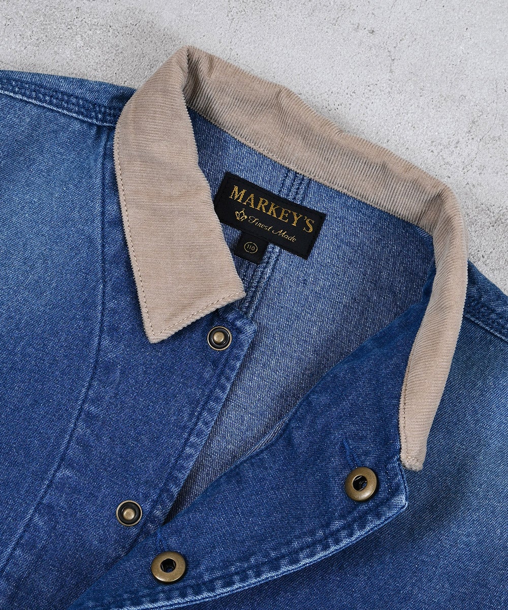 ストライプデザイン デニムカバーオール デニムカバーオール ｜ アウター・ジャケット ｜ 子供服のセレクト
