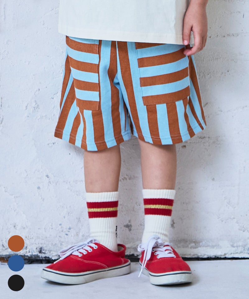 ミニ裏毛ストライプショートパンツ ｜ ボトムス ｜ 子供服のセレクト