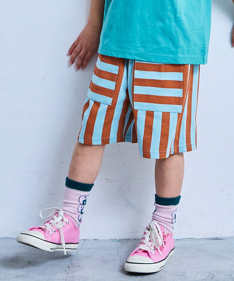ミニウラケストライプショートパンツ ｜ ボトムス ｜ 子供服のセレクト