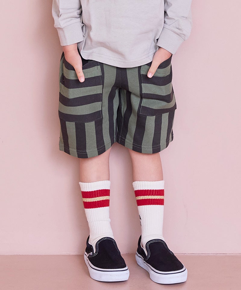 ミニウラケストライプショートパンツ ｜ ボトムス ｜ 子供服のセレクト