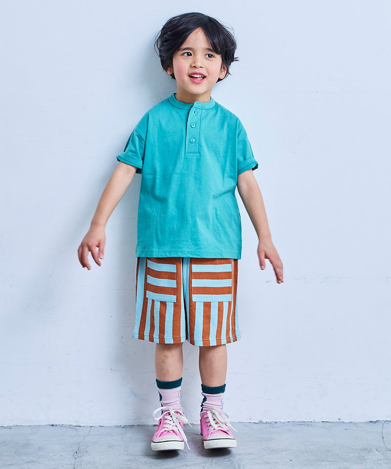 ミニウラケストライプショートパンツ ｜ ボトムス ｜ 子供服のセレクト