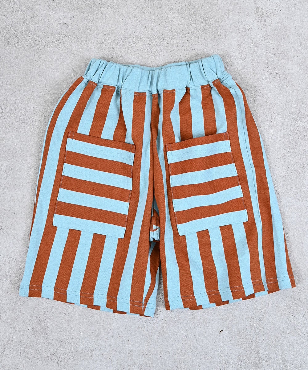 Maisbaserange ストライプ ショートパンツ　試着のみタグ付き ミニ裏毛ストライプショートパンツ ｜ ボトムス ｜ 子供服のセレクト