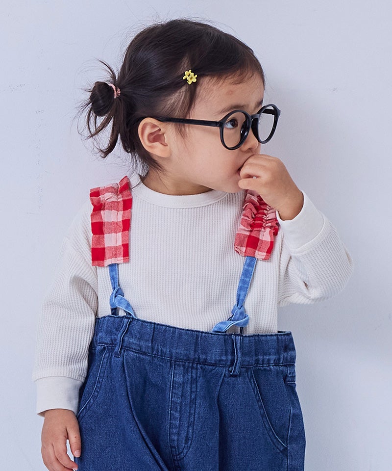 ギンガムフリルサスペンダーショートパンツ ｜ ボトムス ｜ 子供服の
