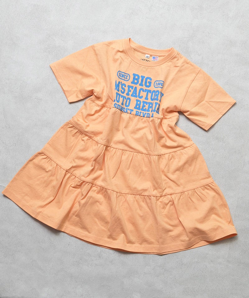 COTTON from U.S.A】ティアード半袖ワンピース ｜ ワンピース ｜ 子供