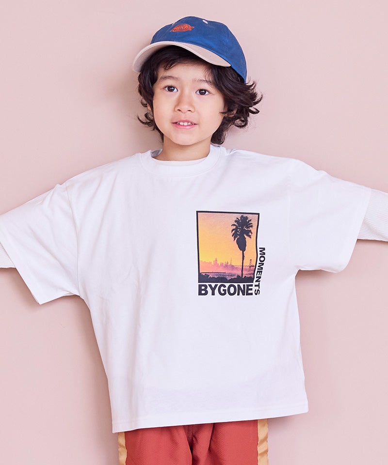 COTTON from U.S.A】ビッグシルエットフォトプリントTシャツ