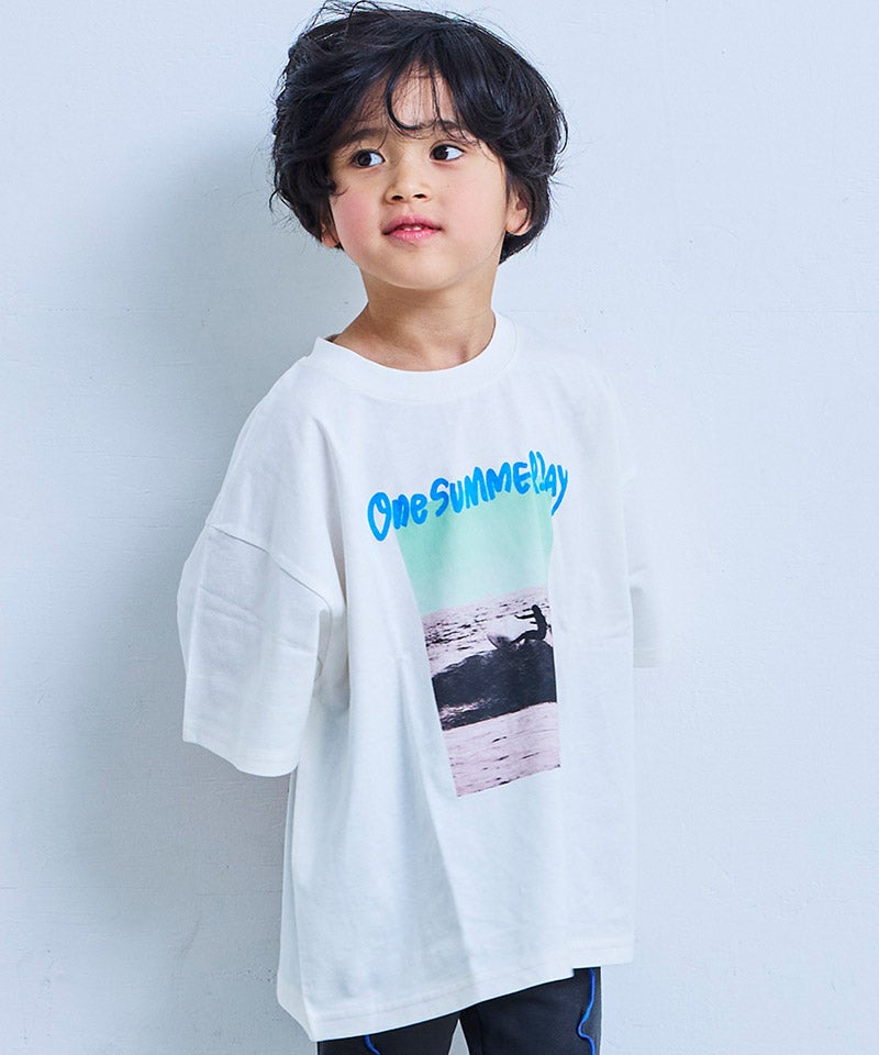 COTTON from U.S.A】ビッグシルエットフォトプリントTシャツ