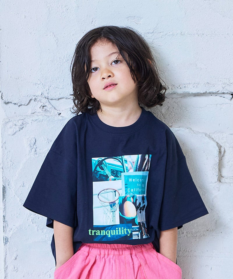 COTTON from U.S.A】ビッグシルエットフォトプリントTシャツ
