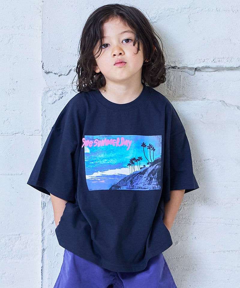 COTTON from U.S.A】ビッグシルエットフォトプリントTシャツ