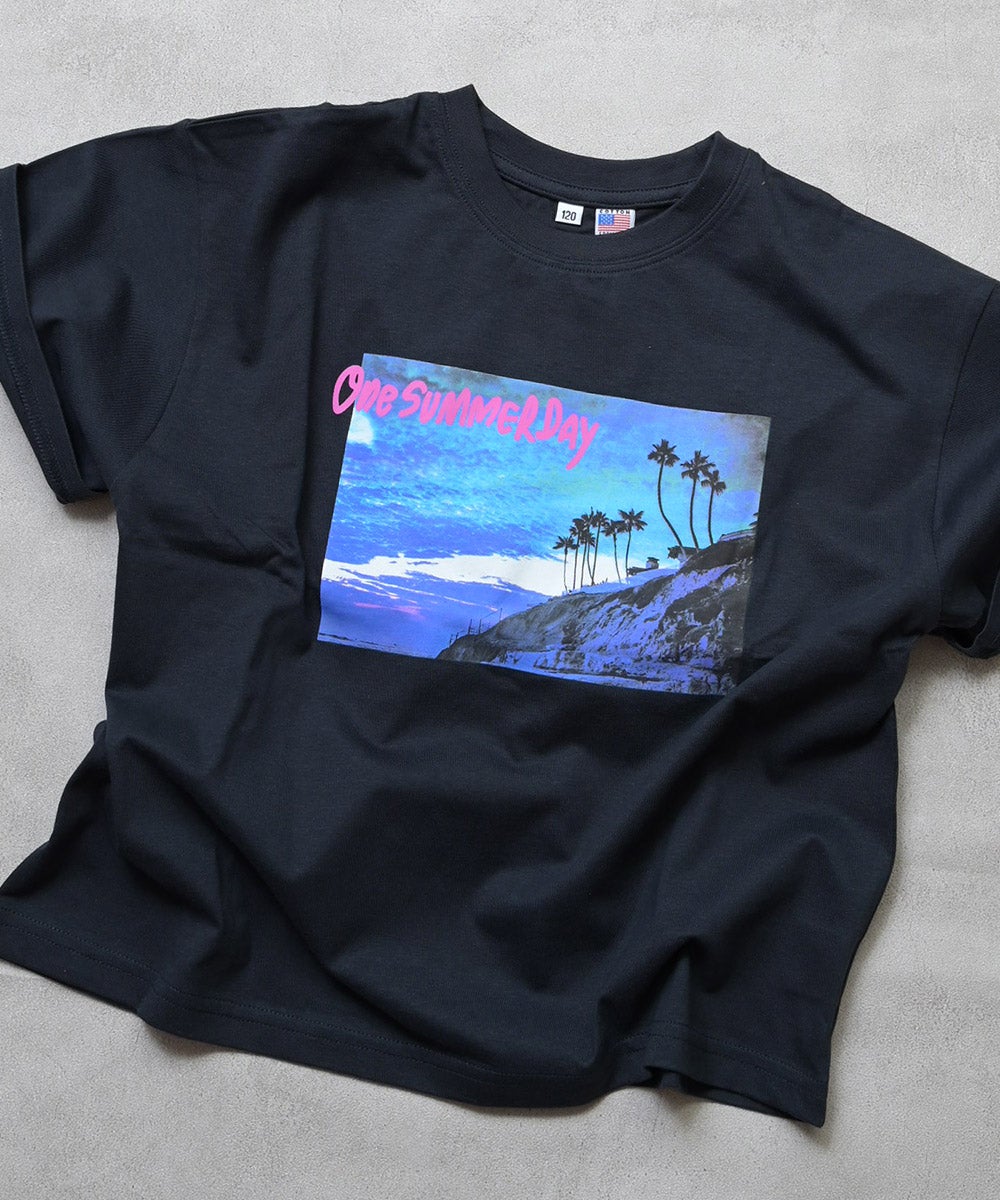 COTTON from U.S.A】ビッグシルエットフォトプリントTシャツ