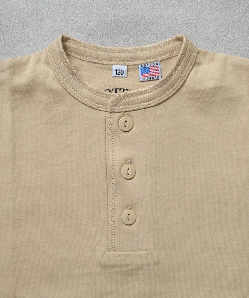 TIME SALE】【COTTON from U.S.A】ヘンリーネックTシャツ ｜ トップス