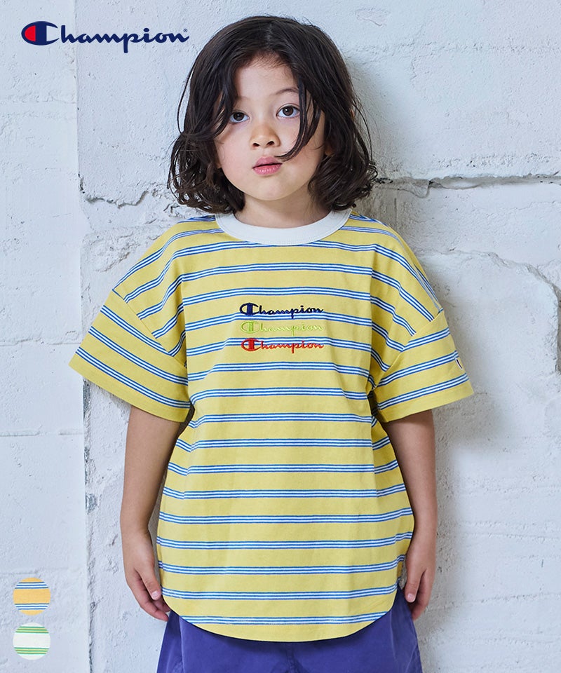 別注】Champion ボーダー刺繍 Tee ｜ トップス ｜ 子供服のセレクト