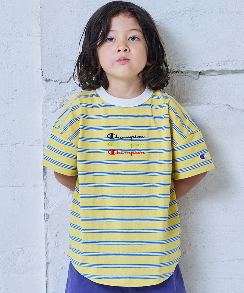 別注】Champion ボーダー刺繍 Tee ｜ トップス ｜ 子供服のセレクト