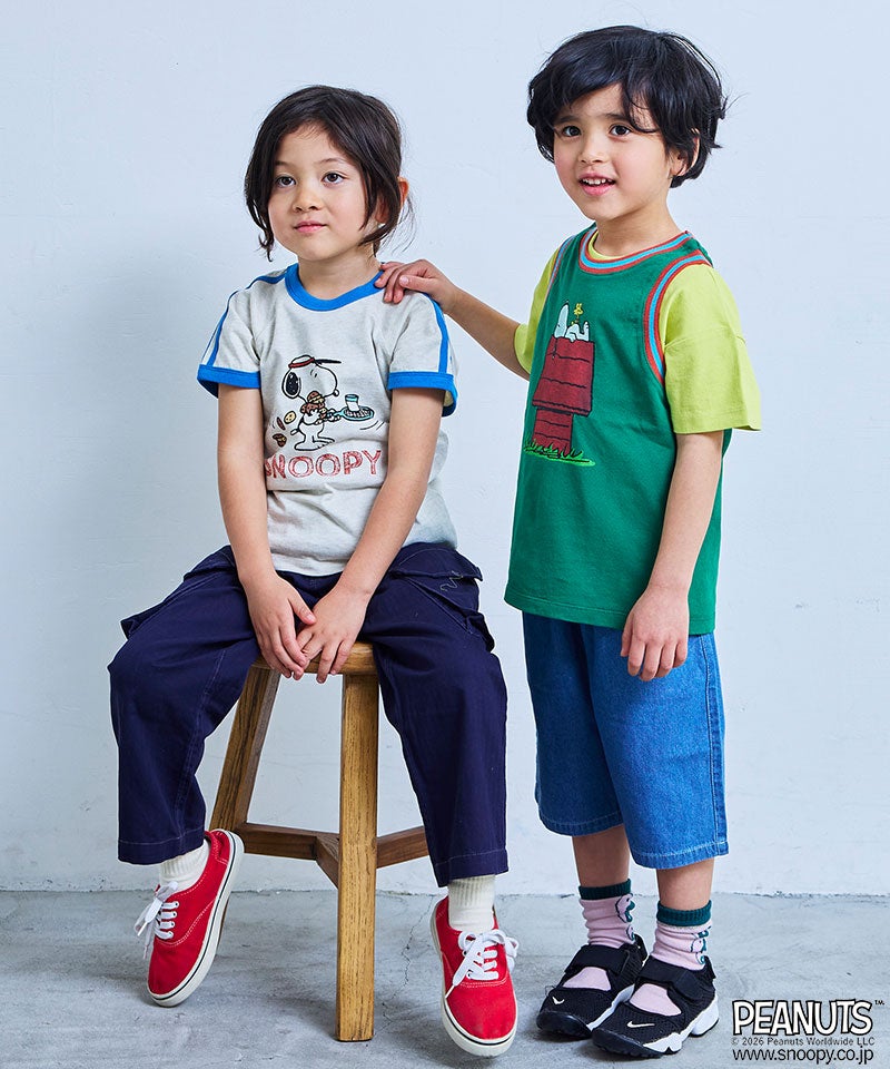 別注】スヌーピー ラグランラインTシャツ ｜ トップス ｜ 子供服の