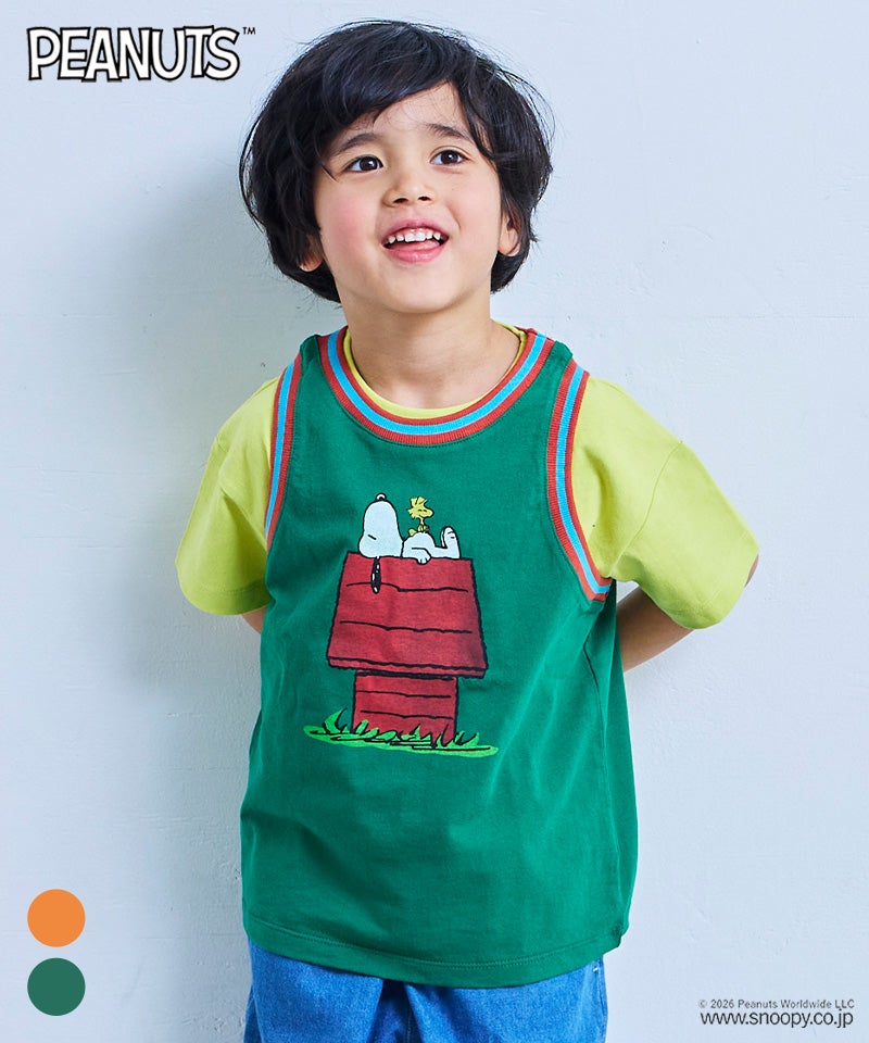 別注】スヌーピー ラインリブタンクトップ ｜ トップス ｜ 子供服の