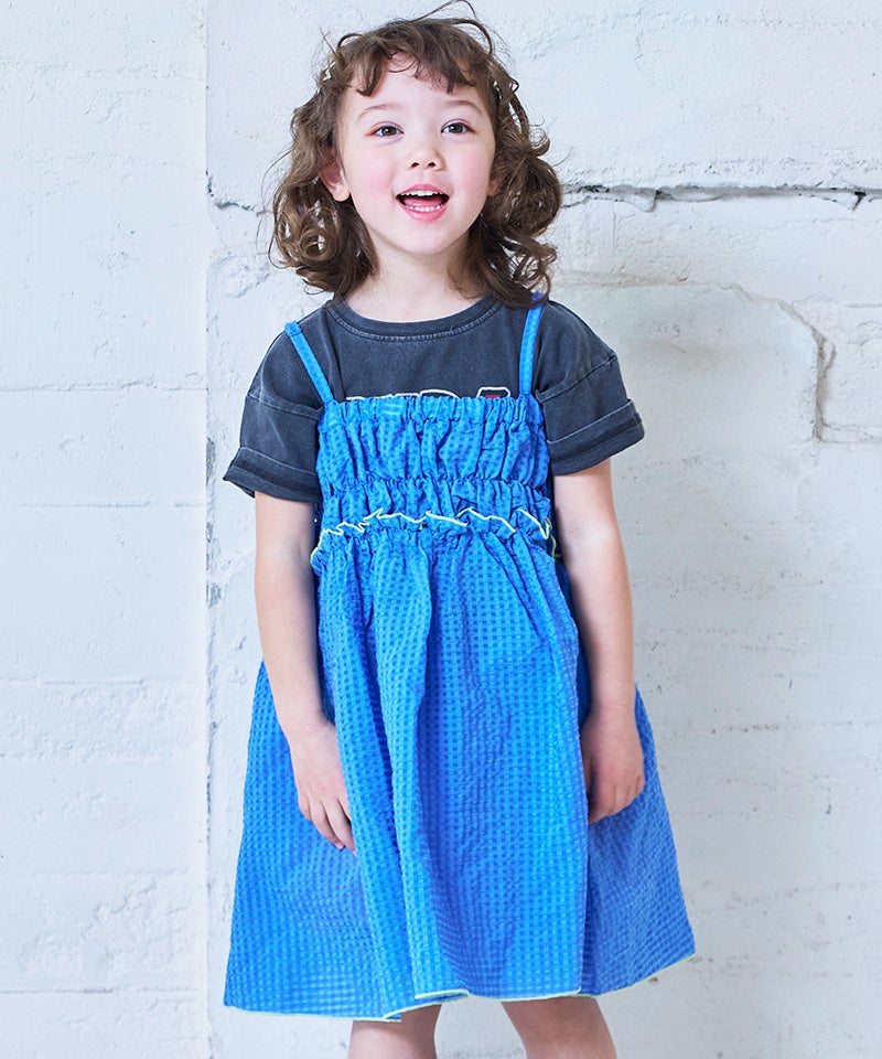 親子お揃い】チェックフリルキャミワンピース ｜ ワンピース ｜ 子供服