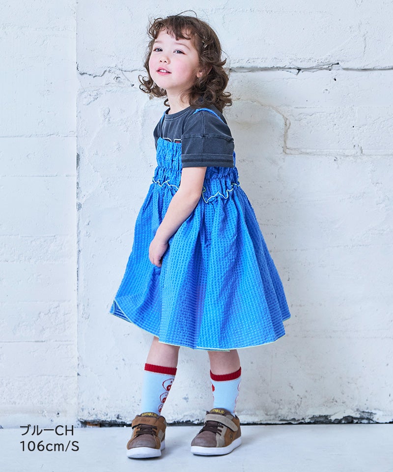 親子お揃い】チェックフリルキャミワンピース ｜ ワンピース ｜ 子供服