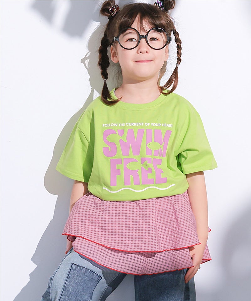 チェックフリルレイヤードスカート ｜ ボトムス ｜ 子供服のセレクト