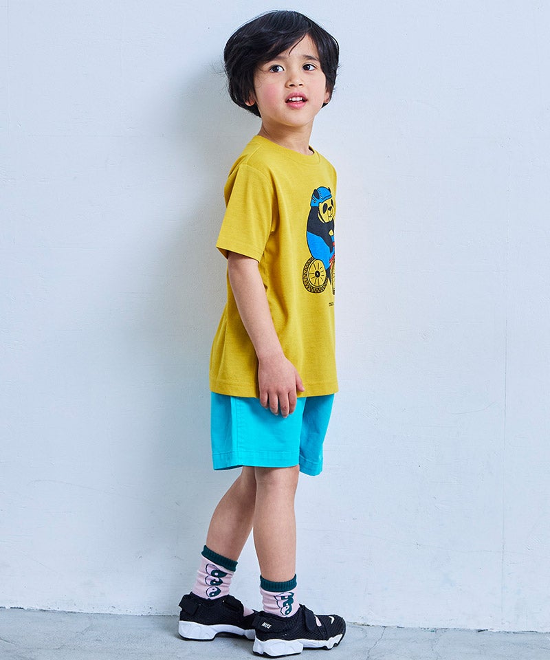 早いもの勝ち【BABYL】【クリアファイル2枚】【格好いい子供Tシャツ】 mont-bell×Markey'sイラストTシャツ / 100～130cm ｜ トップス ｜ 子供