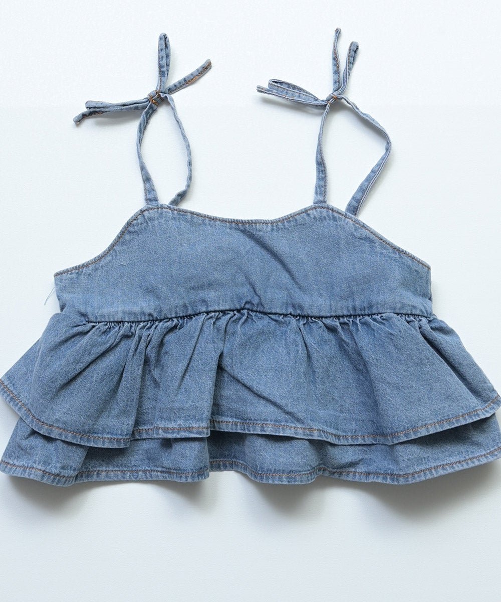 デニムフリルキャミソール ｜ トップス ｜ 子供服のセレクトショップ