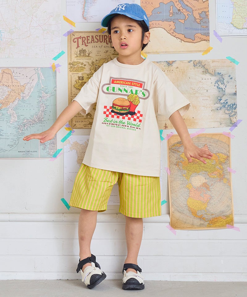 総柄サッカー6分丈パンツ ｜ ボトムス ｜ 子供服のセレクトショップ