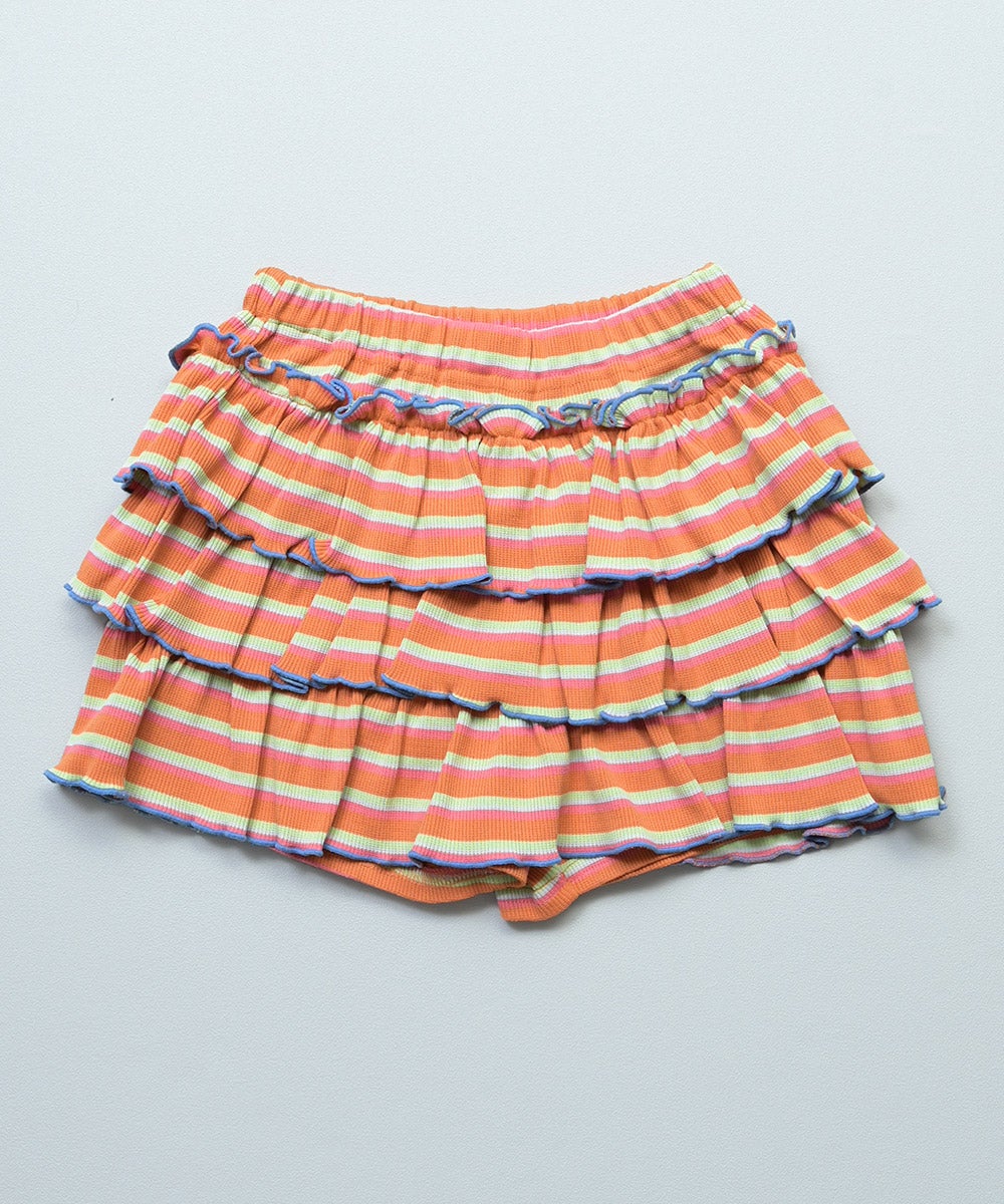 COMME des GARÇONS 数字総柄 キュロットスカート パンツ 先染めボーダーフリルキュロットパンツ ｜ ボトムス ｜ 子供服の