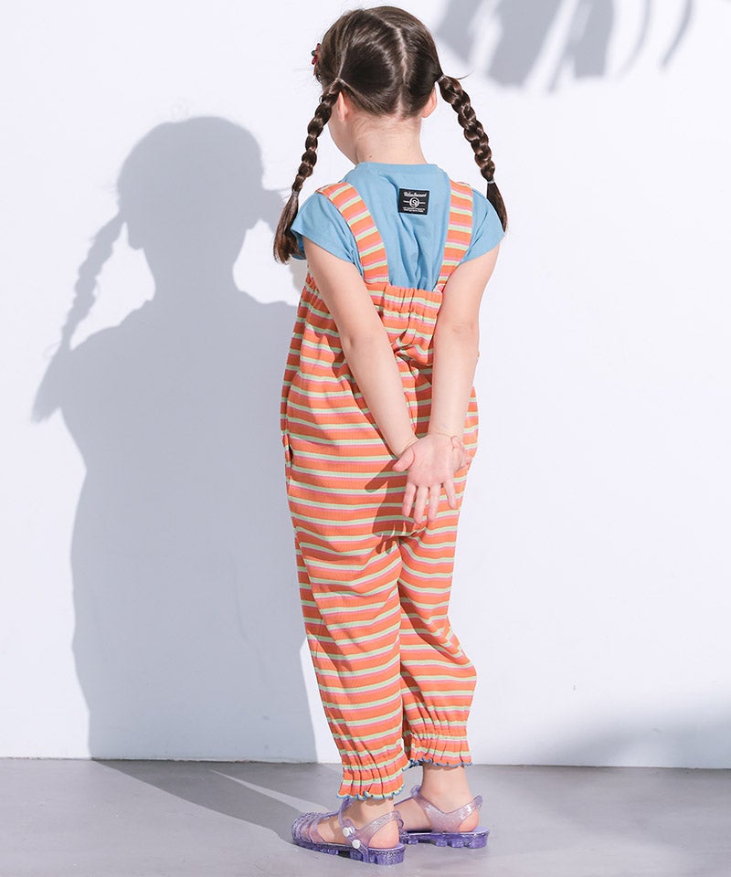 TIME SALE】先染めボーダーサロペット ｜ ボトムス ｜ 子供服の