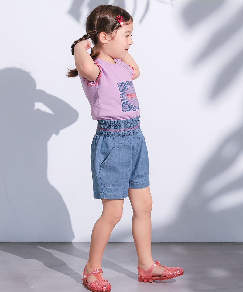 デニムスモッキングキュロットパンツ ｜ ボトムス ｜ 子供服のセレクト