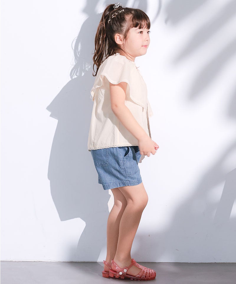 デニムスモッキングキュロットパンツ ｜ ボトムス ｜ 子供服のセレクト