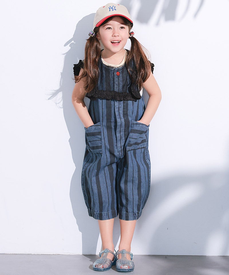 親子お揃い】デニムルーズフィットサロペット ｜ ボトムス ｜ 子供服の