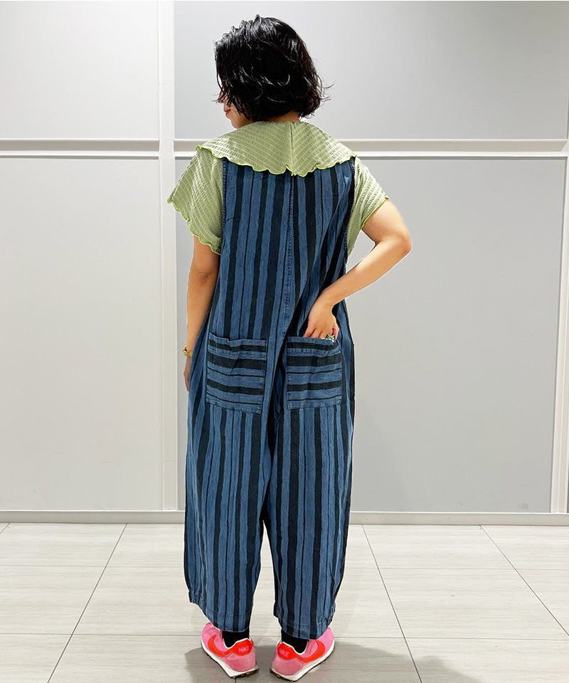 親子お揃い】デニムルーズフィットサロペット / 大人サイズ